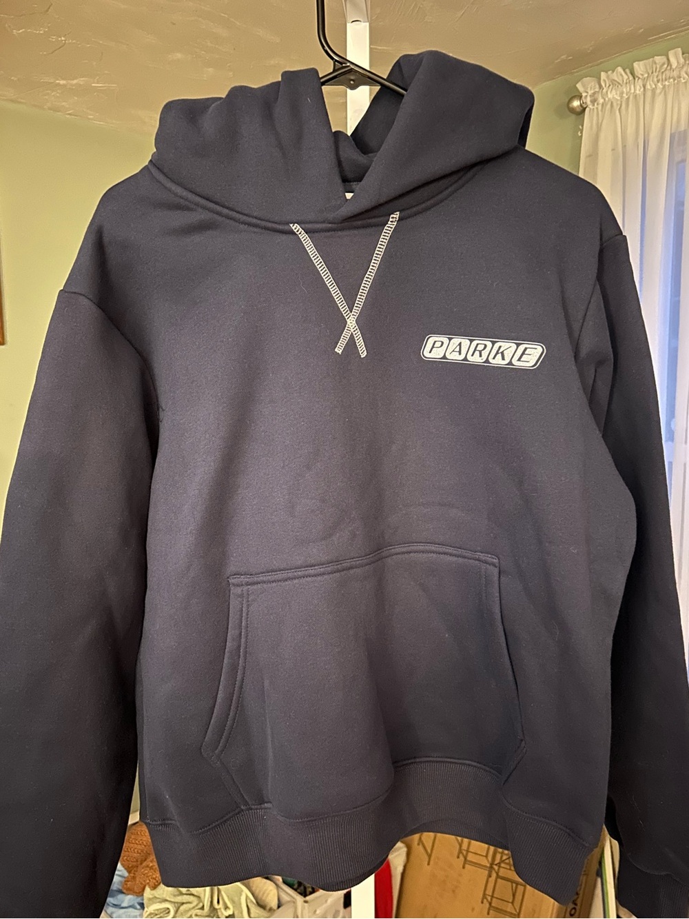 Parke Dark Navy Logo Hoodie